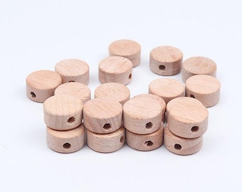 15MM Wood Bead Round Flat Bulk | Letter Beads | CRAFT SUPPLY | Wooden beads Mix For Keychain jewelry lanyard