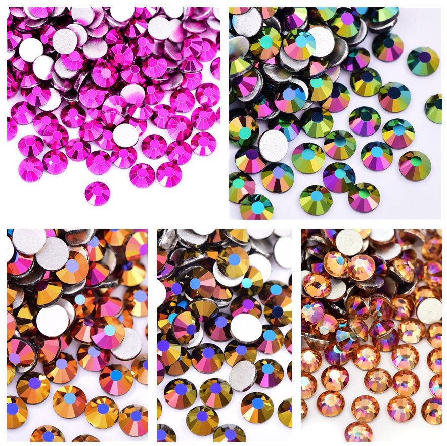 Hotfix Rhinestones Ss6 ss30 Mixed Size Flatback Imitation - Temu