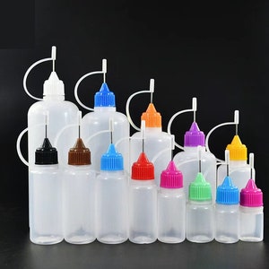 12Pcs Needle Tip Bottle Squeeze Bottle Dispensing Needle Sealing Needle Tip  Bottles Dispenser with Needle Oiler
