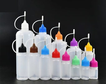 5pcs 10/30/50/100ml Translucent Needle Tip Bottles - Quilling Tool Precision Needle Bottle - Squeeze Bottle - Glue Bottle Applicator DIY