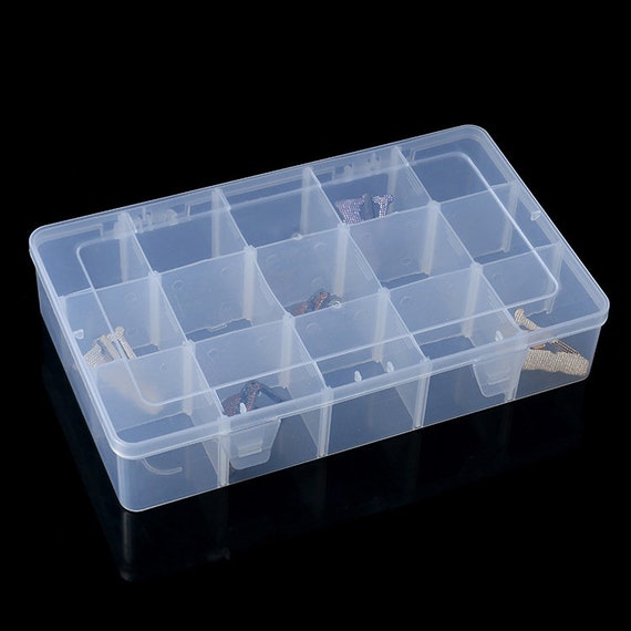 Removable 15 Compartments Divided Storage Containers For Beads, Charms,  Jewelry Findings, Plastic Storage Organizer, Supplies