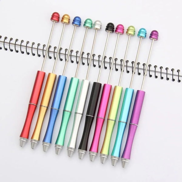 DIY Beadable Pens, Metal Pens, For Chunky Bubblegum Beads, Pen Blank, Roundtop Pens, Bulk Pens, Custom Gifts, Crafty Party, DIY Pens