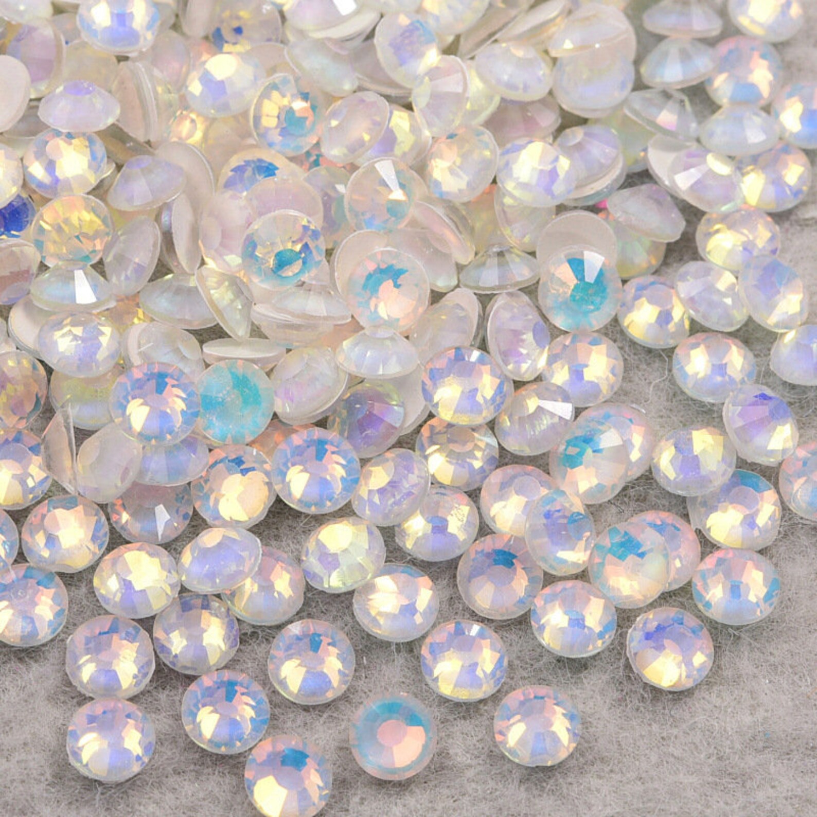 14400 GLASS Bulk Opal Non-hotfix Color Luminous Opal Rhinestones 100 ...