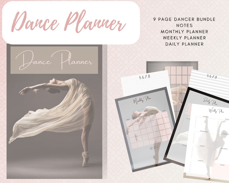 Dance Journal Digital Printable Planner for Dancers Dance - Etsy Australia