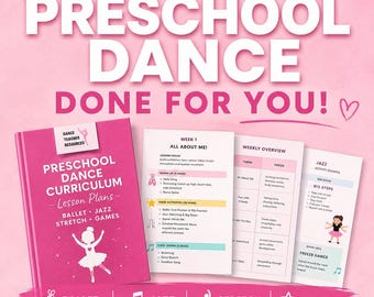 Preschool Dance Curriculum Lesson Plans | Ballet, Jazz, Games, Acrobatics (Digital Download)