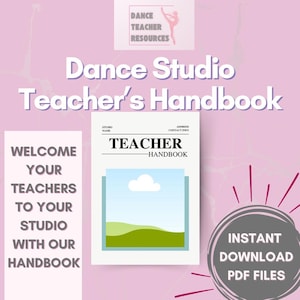 Dance Studio Teacher Handbook: Customisable Staff Guide (PDF)