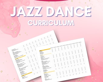 Jazz Dance Curriculum: Customizable Exam & Progress Tracker (Digital Download)