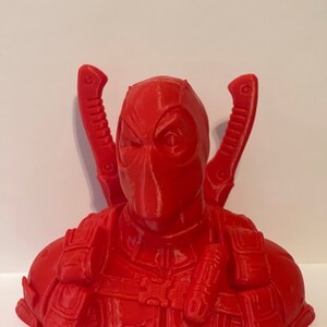 Red 3D printed Deadpool
