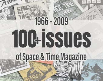 100+ Bundle Space & Time Magazine | Sammlung von Science Fiction, Fantasy, Horror Digital PDF Ausgaben | Vintage Scifi Magazin