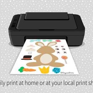 Build a Bunny Craft for Kids Printable Classroom Daycare - Etsy