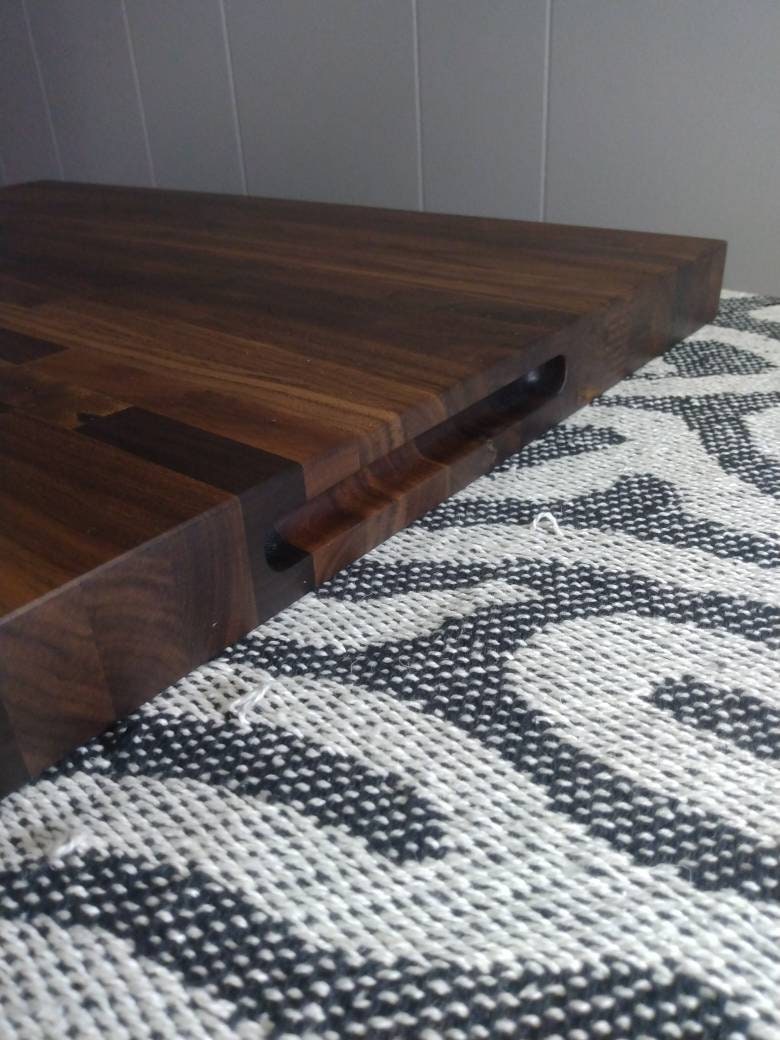 Walnut Edge Grain Charcuterie Board Butcher Block Stovetop Cutting