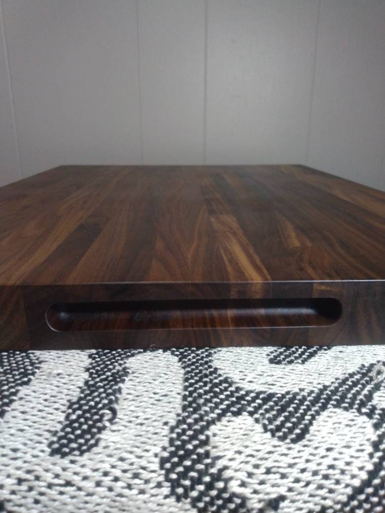 Walnut Edge Grain Charcuterie Board Butcher Block Stovetop Cutting