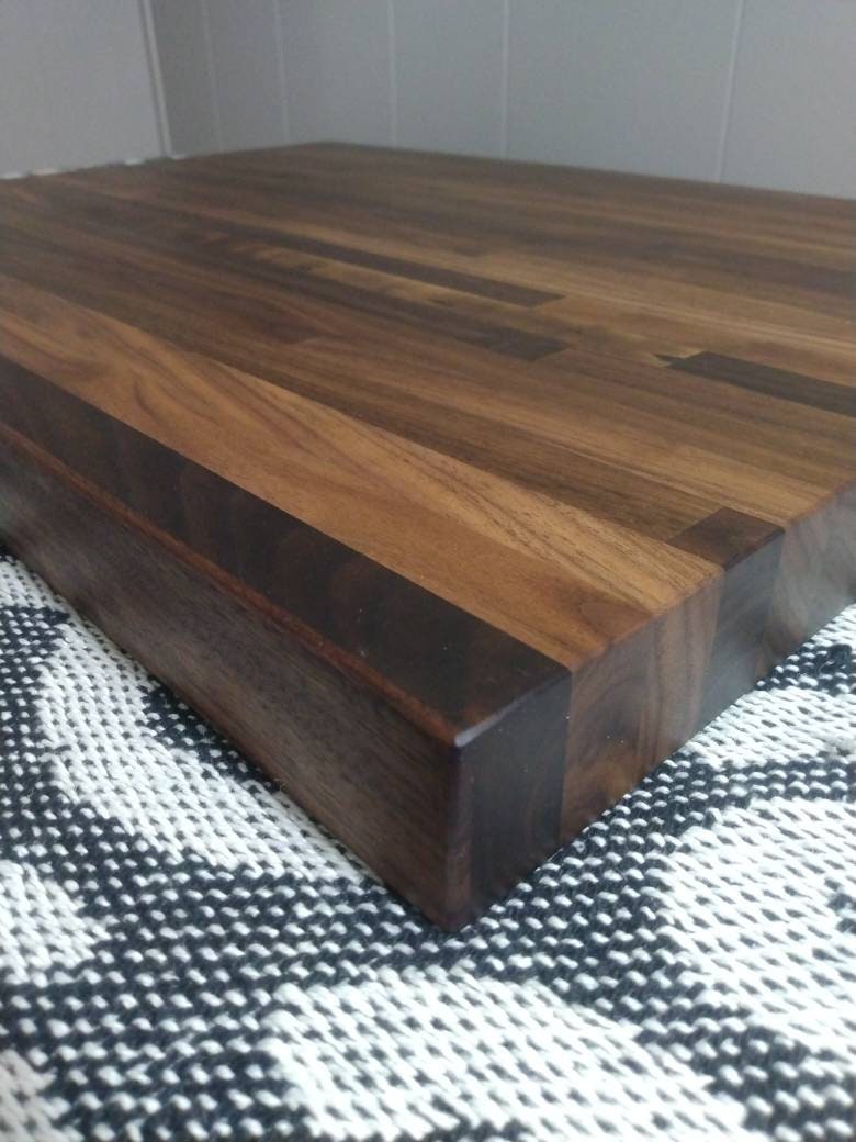 Walnut Edge Grain Charcuterie Board Butcher Block Stovetop Cutting