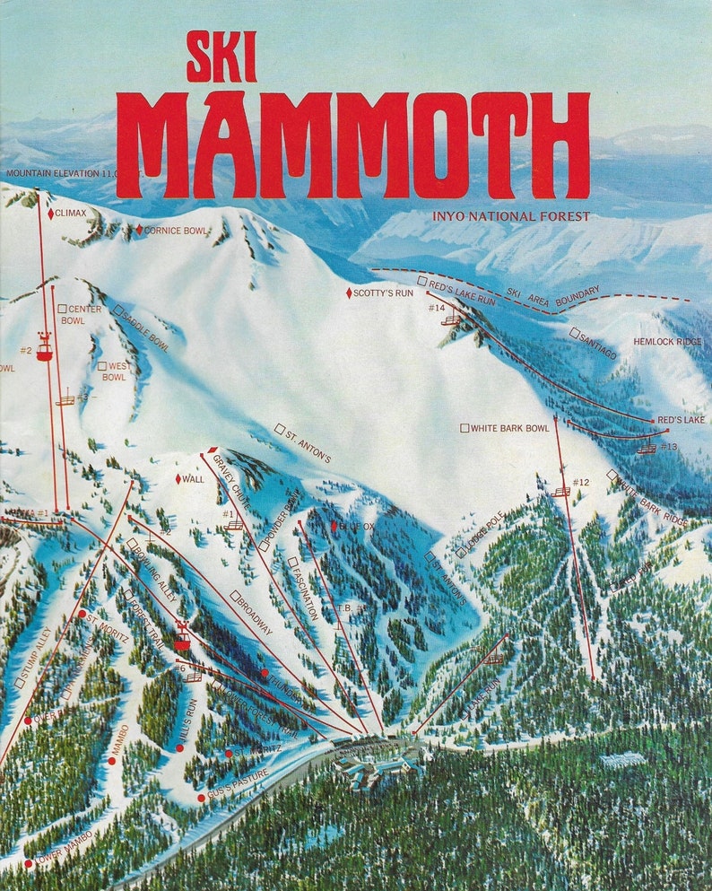 1972 Vintage Mammoth Ski Map Digital - Il 794xN.3933186265 4ofm
