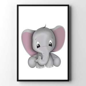 Elephant Wall Art, Elephant Nursery Decor, Printable Wall Art, Nursery Wall Art, Elephant Printable, Kids Room Decor, DIGITAL DOWNLOAD