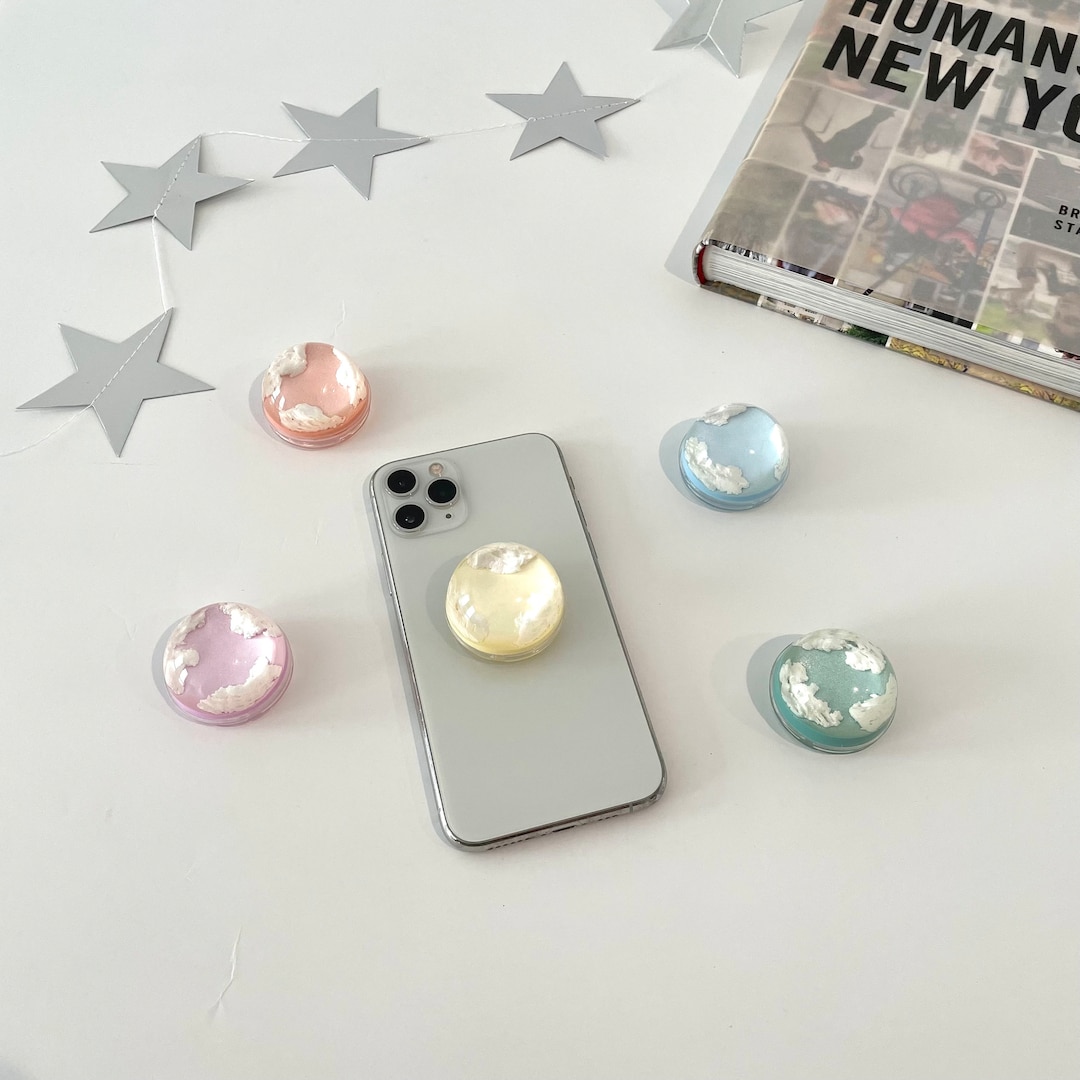 Cloud Round Shape Cute Phone Grip Phone Accessory Griptok Phone Stand ...