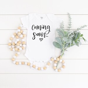 Coming Soon Onesie, Pregnancy Announcement, Baby Shower Gift