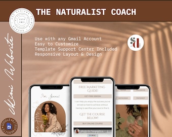 Boho Google Sites Template: Instagram Landing Page, Mini Website
