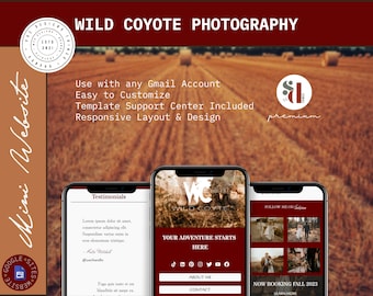 Wild Coyote Linktree Template: Boho Instagram Landing Page (Google Sites)