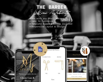 Google Link in Bio Template | Instagram Landing Page | Linktree Alternate | Landing Page | Mini Website  | The Barber | SDT03