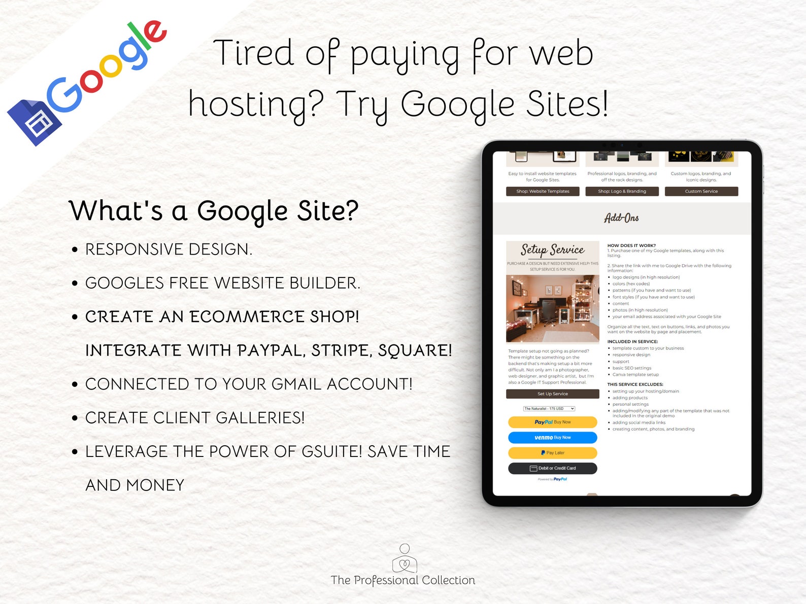 Google Sites Template Boho Theme for Google Sites Life Etsy