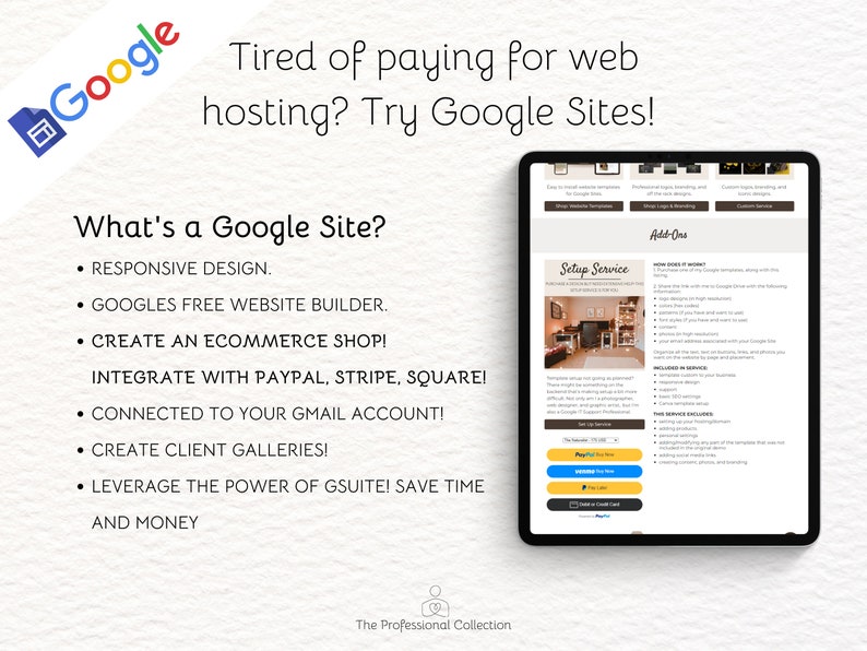 Google Sites Template Boho Theme for Google Sites Life Etsy