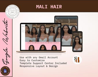 Mali Hair Luxury Hair Extension Website Designs: Hair Extensions Website Template - E-commerce