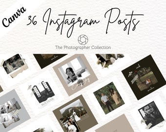 Canva Instagram Post Template | Photographer Grid Bundle (Digital Download)