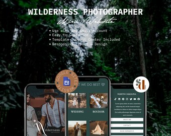 Google Linktree Template | Instagram Landing Page | Link Tree Alternate | Landing Page | Mini Website  | The Wilderness | Boho Green | PRM01
