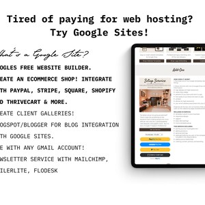 Earthy Photographer Google Sites Template | Website Design - Etsy Canada