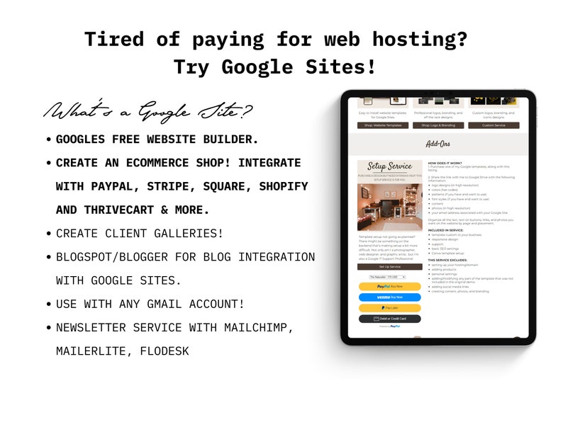 Earthy Photographer Google Sites Template | Website Design - Etsy Canada