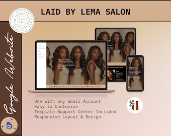 Laid by Lema Google Site Template: Salon Website Theme
