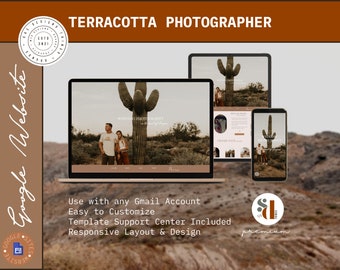 Boho Terracotta Google Sites Template: Photographer Website
