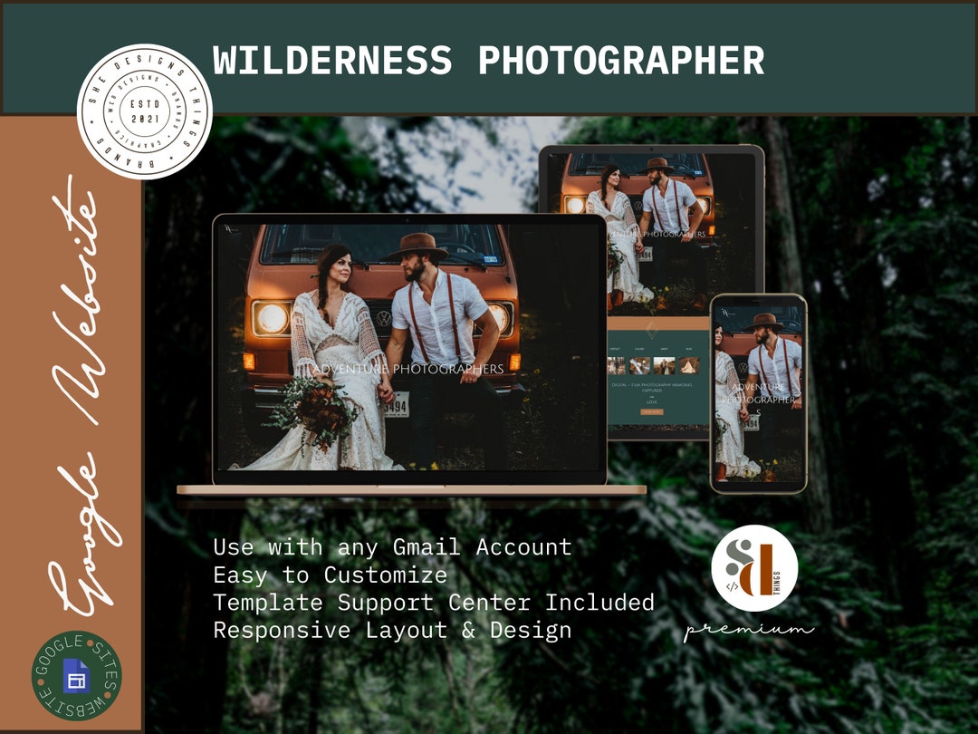 Earthy Boho Google Sites Template: Photographer Website (PRM01) - Etsy