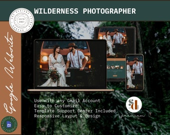 Earthy Boho Google Sites Template: Photographer Website (PRM01)