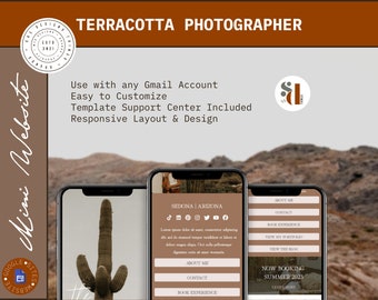 Boho Terracotta Photographer Landing Page Google Template