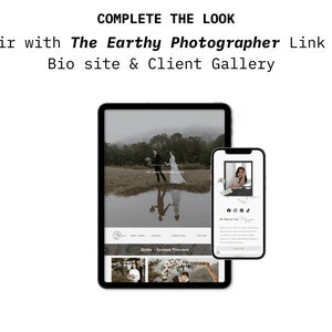 Earthy Photographer Google Sites Template | Website Design - Etsy Canada