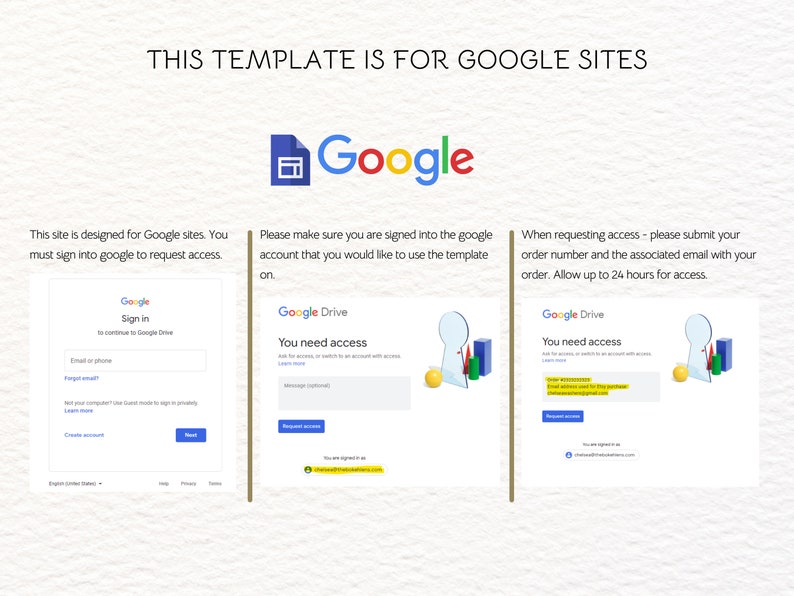 Google Sites Template Boho Theme for Google Sites Life Etsy