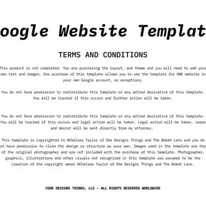 Earthy Photographer Google Sites Template | Website Design - Etsy Canada