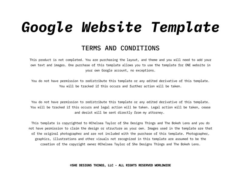 Earthy Photographer Google Sites Template | Website Design - Etsy Canada