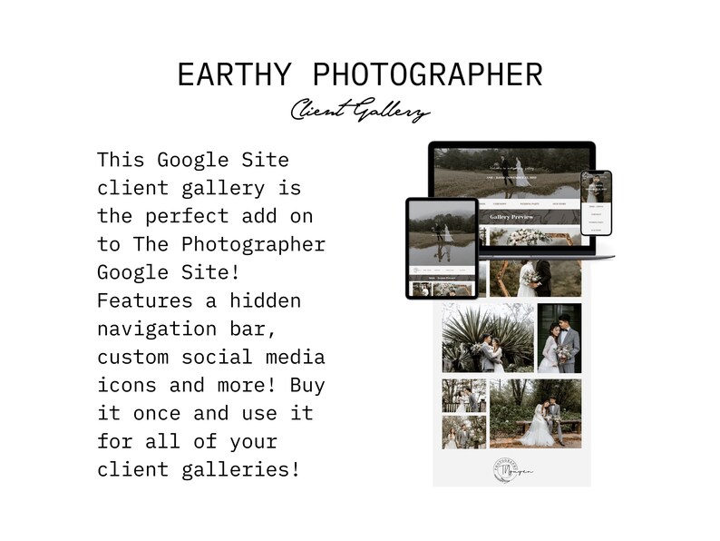 Client Gallery | Earthy Theme for Google Sites | Photographer Website ...