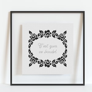 WTF Cross Stitch Pattern - C&#39;est Quoi ce Bordel French Cross Stitch - PDF Pattern - Subversive Cross Stitch - Swearing Cross Stitch