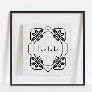 You&#39;re Stupid Cross Stitch Pattern - T&#39;es Bete French Cross Stitch - PDF Pattern - Subversive Cross Stitch - Swearing Cross Stitch