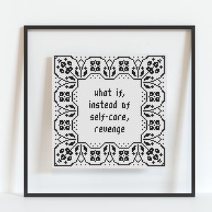 Revenge - PDF Pattern - Subversive Cross Stitch Pattern - Irreverent - Simple - PDF Download