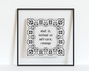 Revenge - PDF Pattern - Subversive Cross Stitch Pattern - Irreverent - Simple - PDF Download