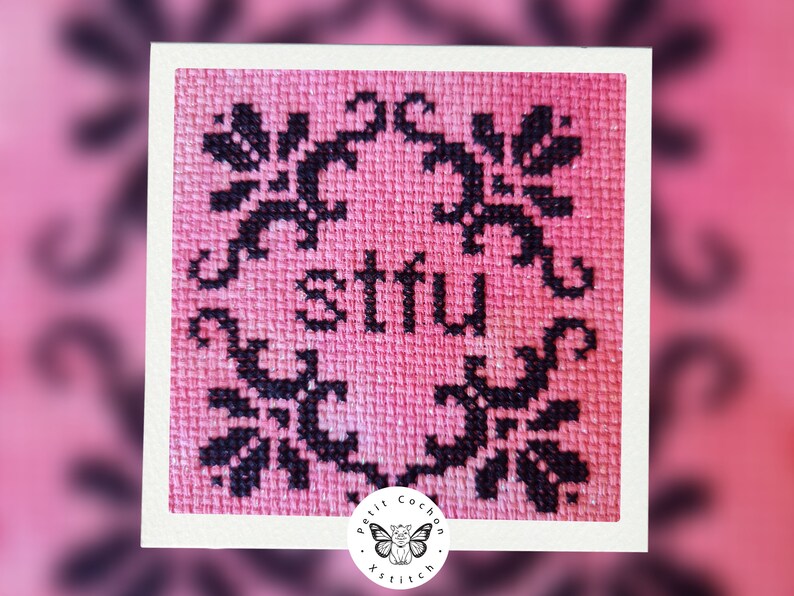 STFU Cross Stitch Pattern PDF Pattern Beginner Cross Stitch Subversive
