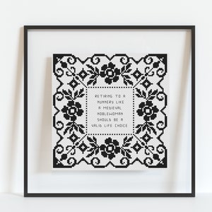 Retiring to a Nunnery Cross Stitch Pattern - PDF Pattern - Subversive - Irreverent - Simple - Funny - PDF Download