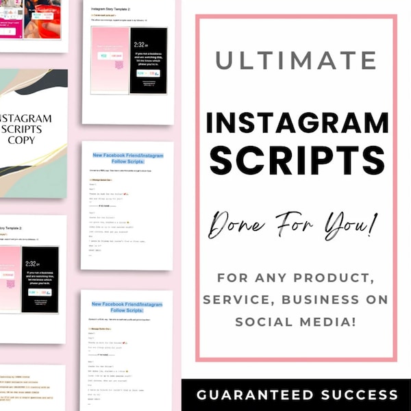 Instagram Scripts Copy | Launch Scripts | Story Engagement | Lead Generation