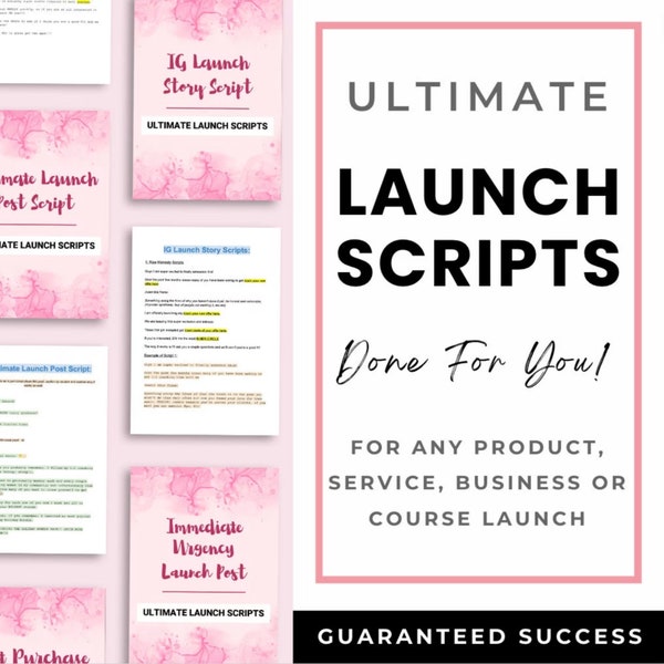 Launch Scripts Templates | Launch Email Scripts | Membership Email Launch | Digital Product Launch Sequence