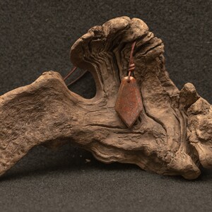 Red Spotted Jasper Necklace with Minamalist Leather Sliding Knot Necklace
